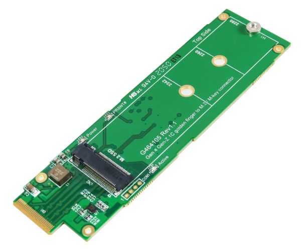 U.3 (SFF-8639) PCIe Gen 4 16GT/s to M.2 NVMe SSD Adapter 