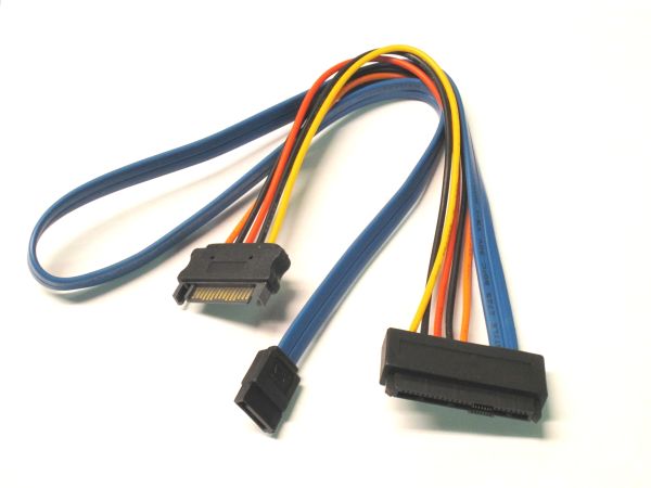 SAS 29 Pin to Pin SATA Cable with 15 Power Cable 24 Inches
