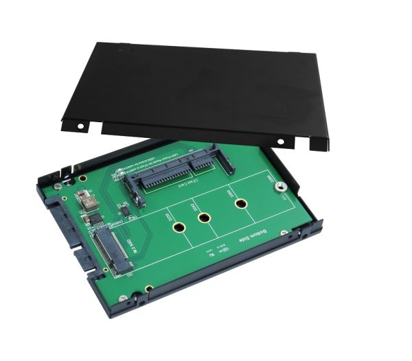 SATA II to M.2 SSD or CFAST Card Adapter with 2.5 Inch Housing